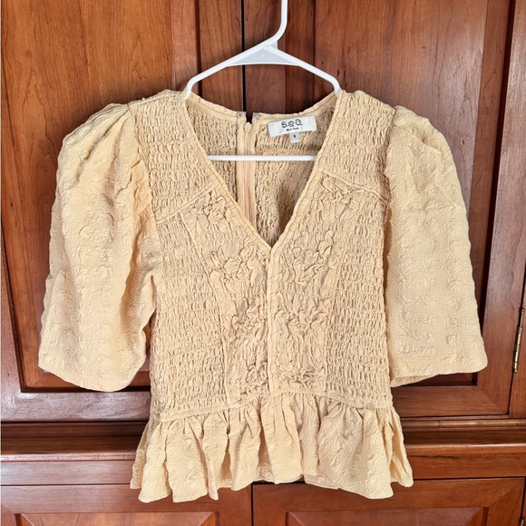 Sea Cream Textured Blouse - Picture 1 of 7